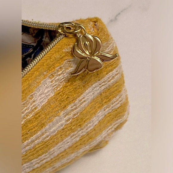 Mustard Yellow Gingham Makeup Bag - Picture 5 of 6